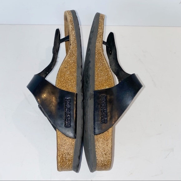 Birkenstock Gizeh Birko-Flor Black Patent Size 40 Narrow Fit - Picture 7 of 11